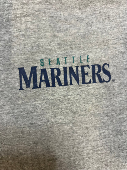 Vintage 2000s Seattle mariners grey logo tee