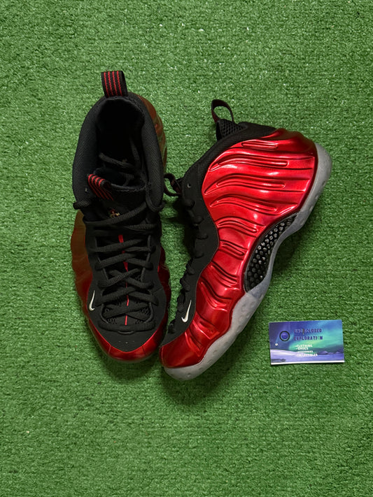 Nike Foamposite Red Metallic 11 Men/12.5 Women “Preowned”