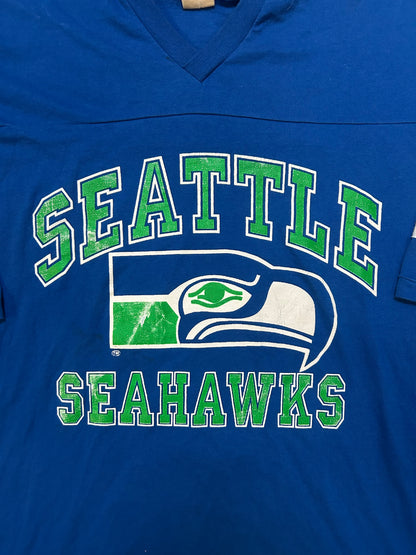 Vintage 1990s Seattle Seahawks striped tee