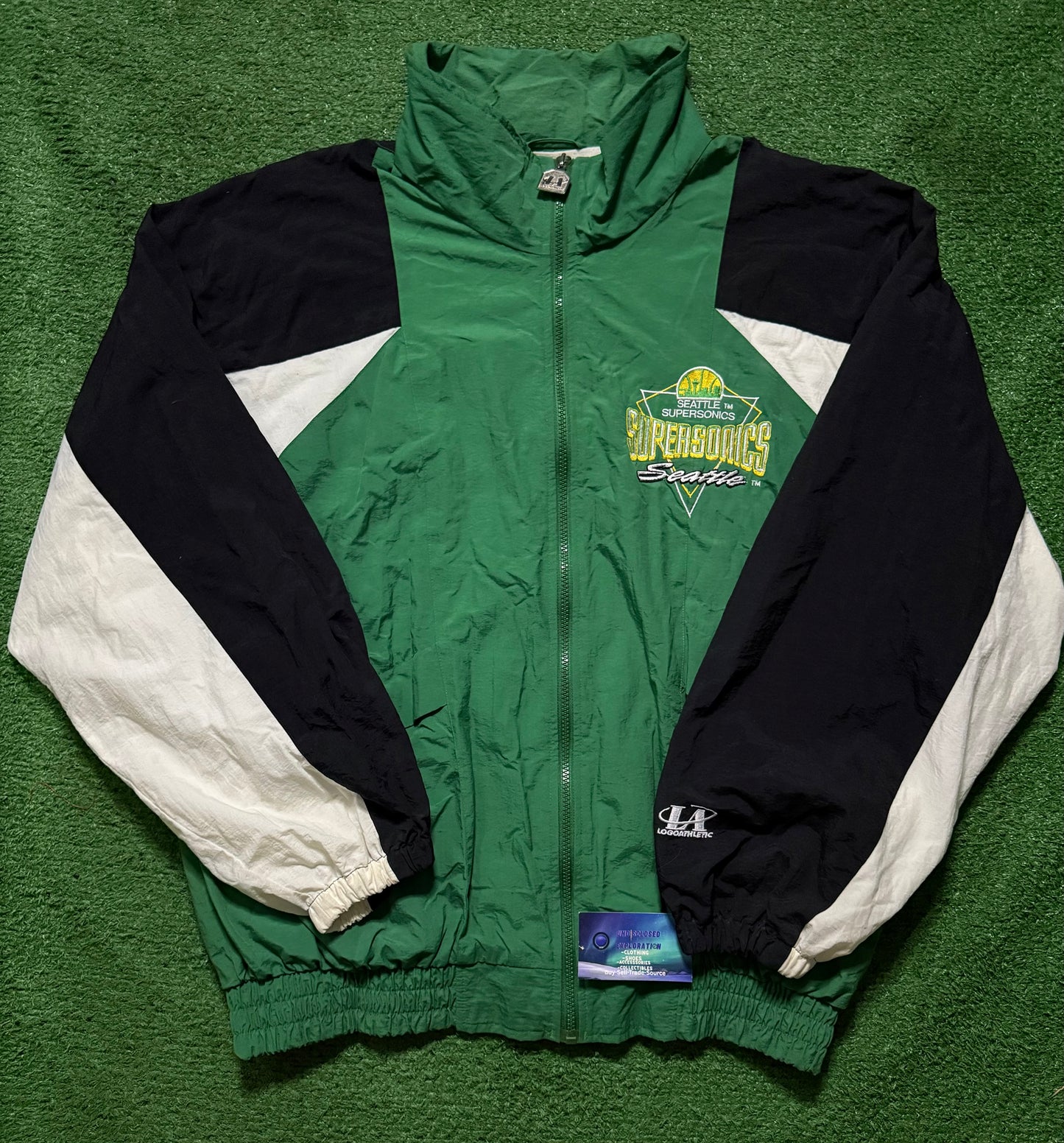 Vintage Seattle SuperSonics Windbreaker Logo Atheltic