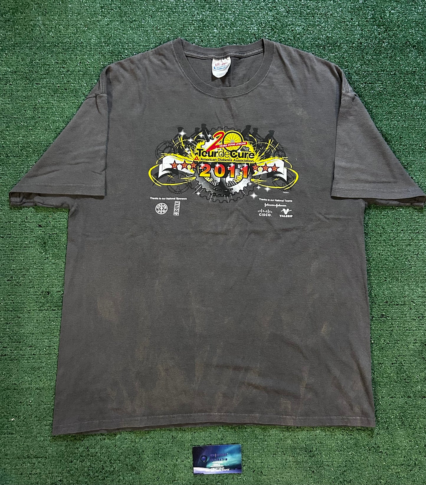 Vintage tour de cure grey tee