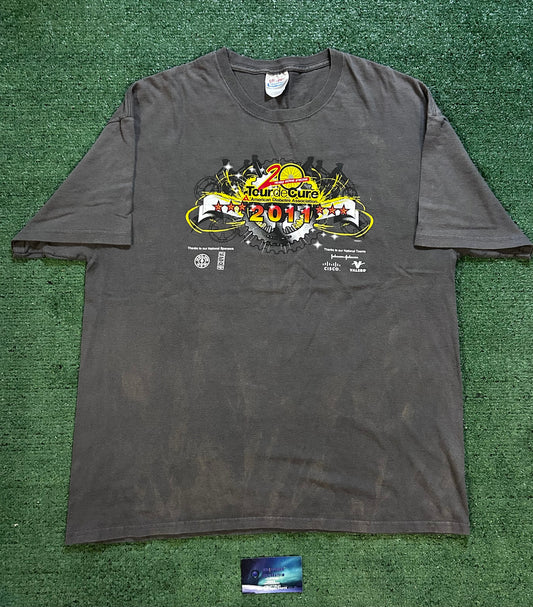 Vintage tour de cure grey tee