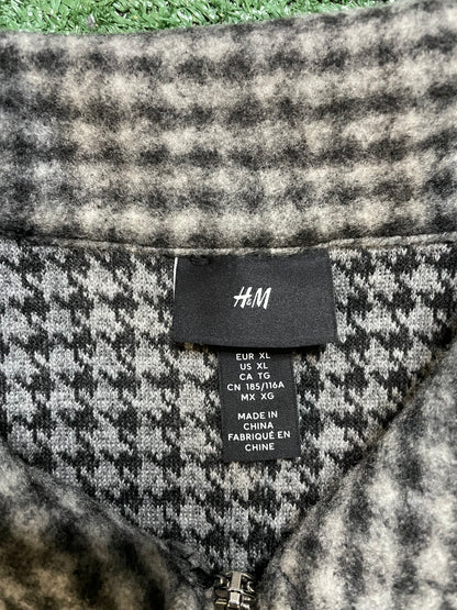 H&M Felted zip black and grey jacket