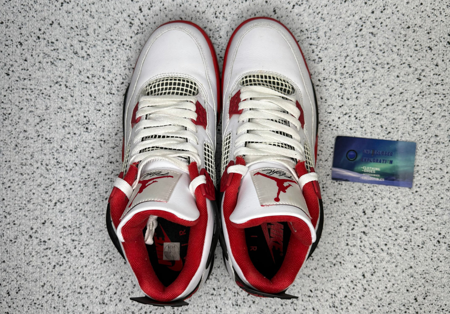Jordan 4 Fire Red 9 Men/10.5 Women “Preowned”