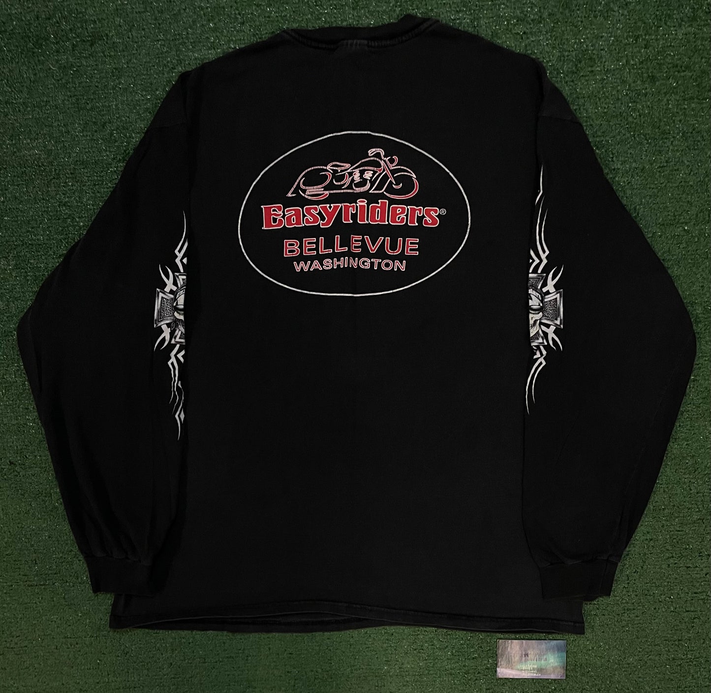 Vintage 1990s Easyriders longsleeve skull cross tee