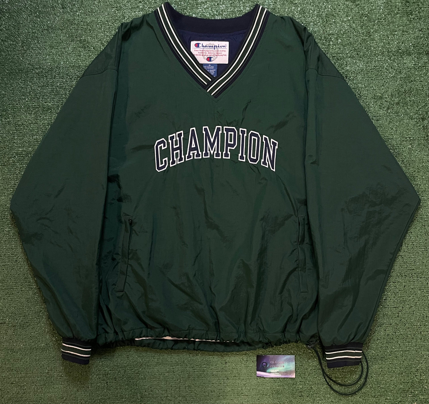 Vintage 1990s Champion pullover green crewneck