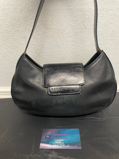 vintage Kenneth Cole New York black leather shoulder bag