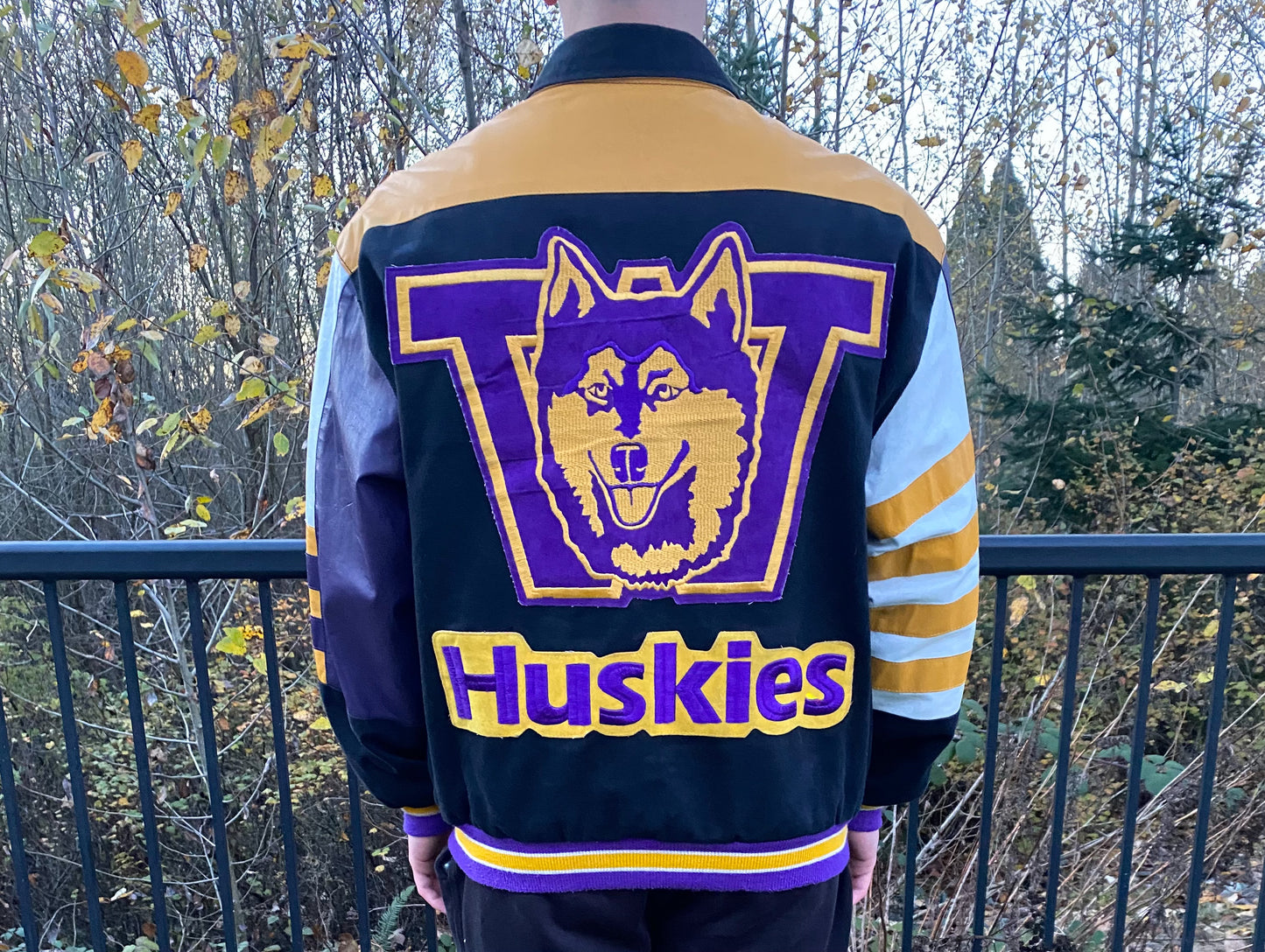 Vintage university of Washington huskies jeff Hamilton jacket