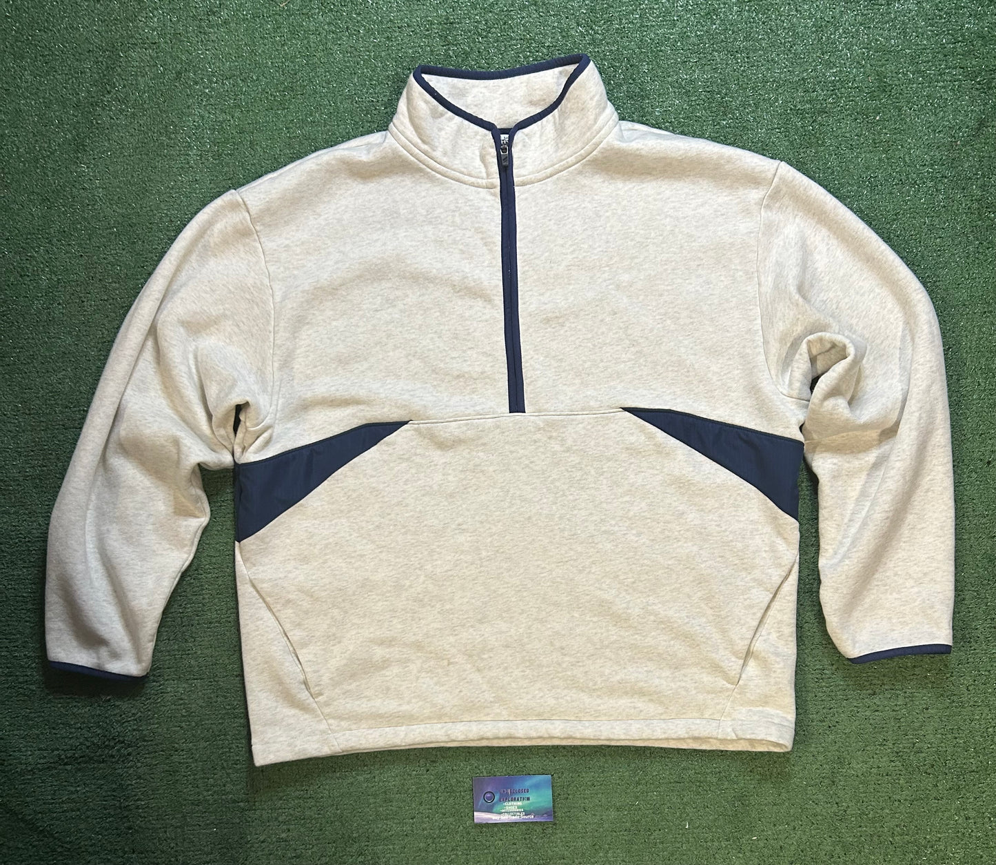 Dsg grey and navy quarter zip