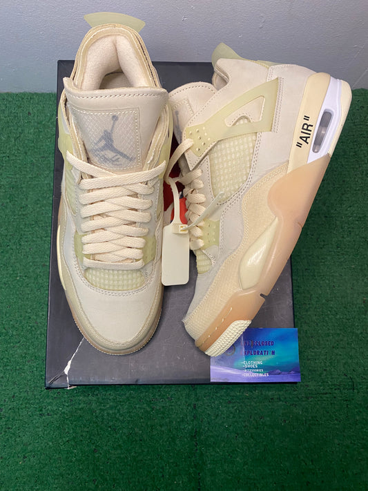 Jordan 4 off white sail size 8.5men/10women