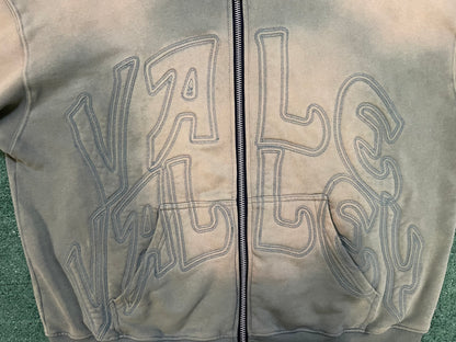 Vale green zip up hoodie