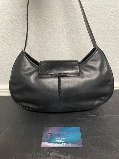 vintage Kenneth Cole New York black leather shoulder bag