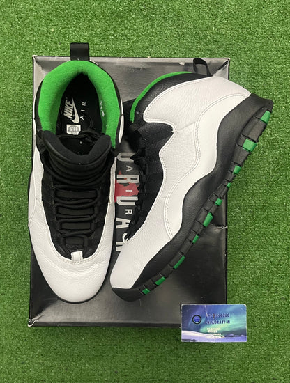 Jordan 10 Seattle 11.5 Men/13 Women “Preowned”