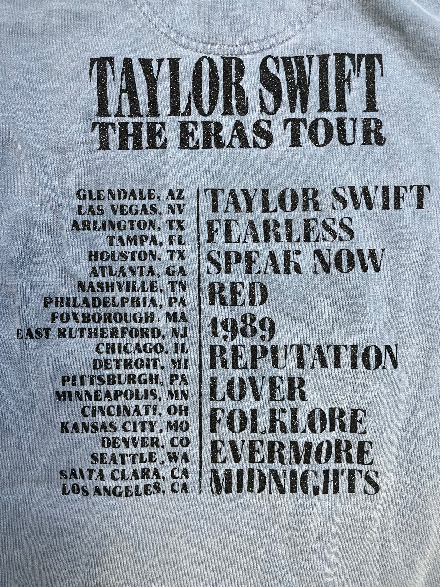 Taylor Swift The Eras Tour blue crewneck