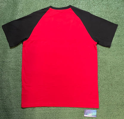 adidas black& red Chest Stripes Tee