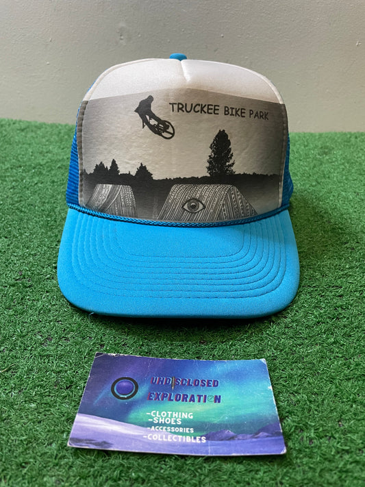 Truckee Bike Park blue and white mesh hat