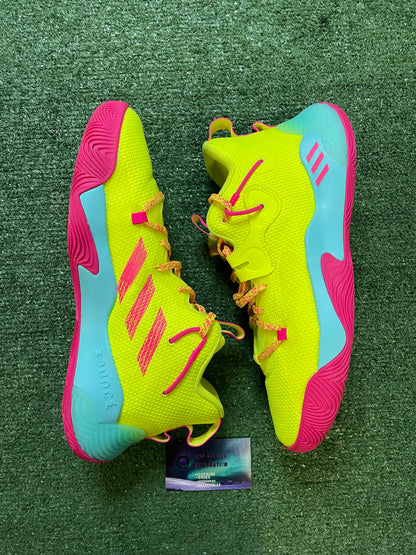 Adidas harden stepback 3 solar yellow shock pink size 11men/12.5women