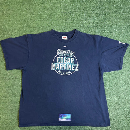 Vintage 2000s Seattle mariners hall of fame Edgar Martinez Tee