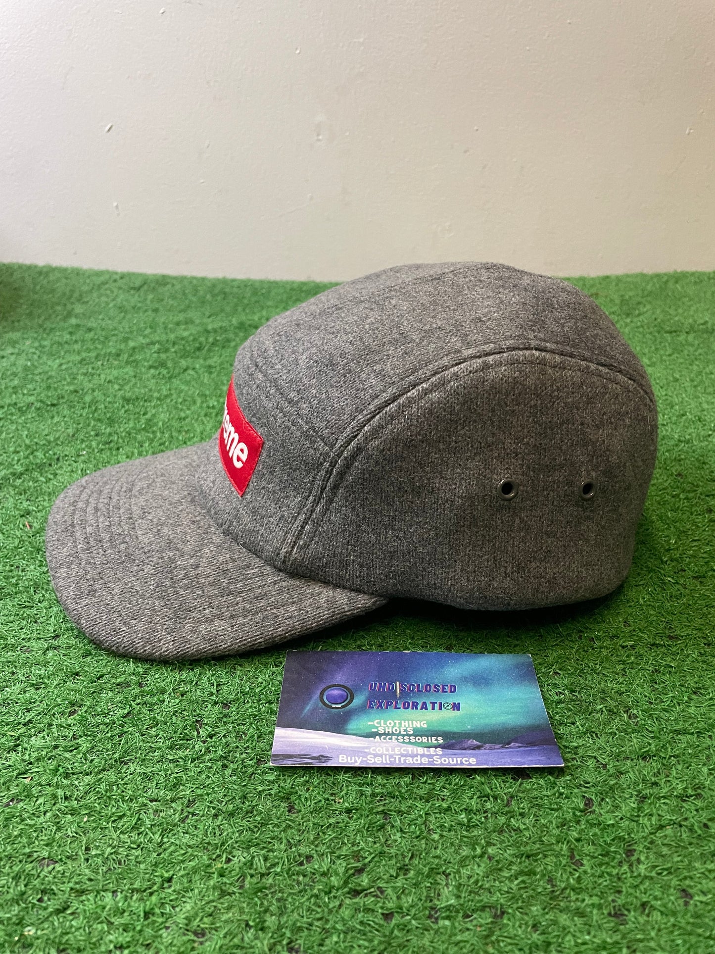 Supreme grey box logo hat