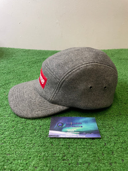 Supreme grey box logo hat