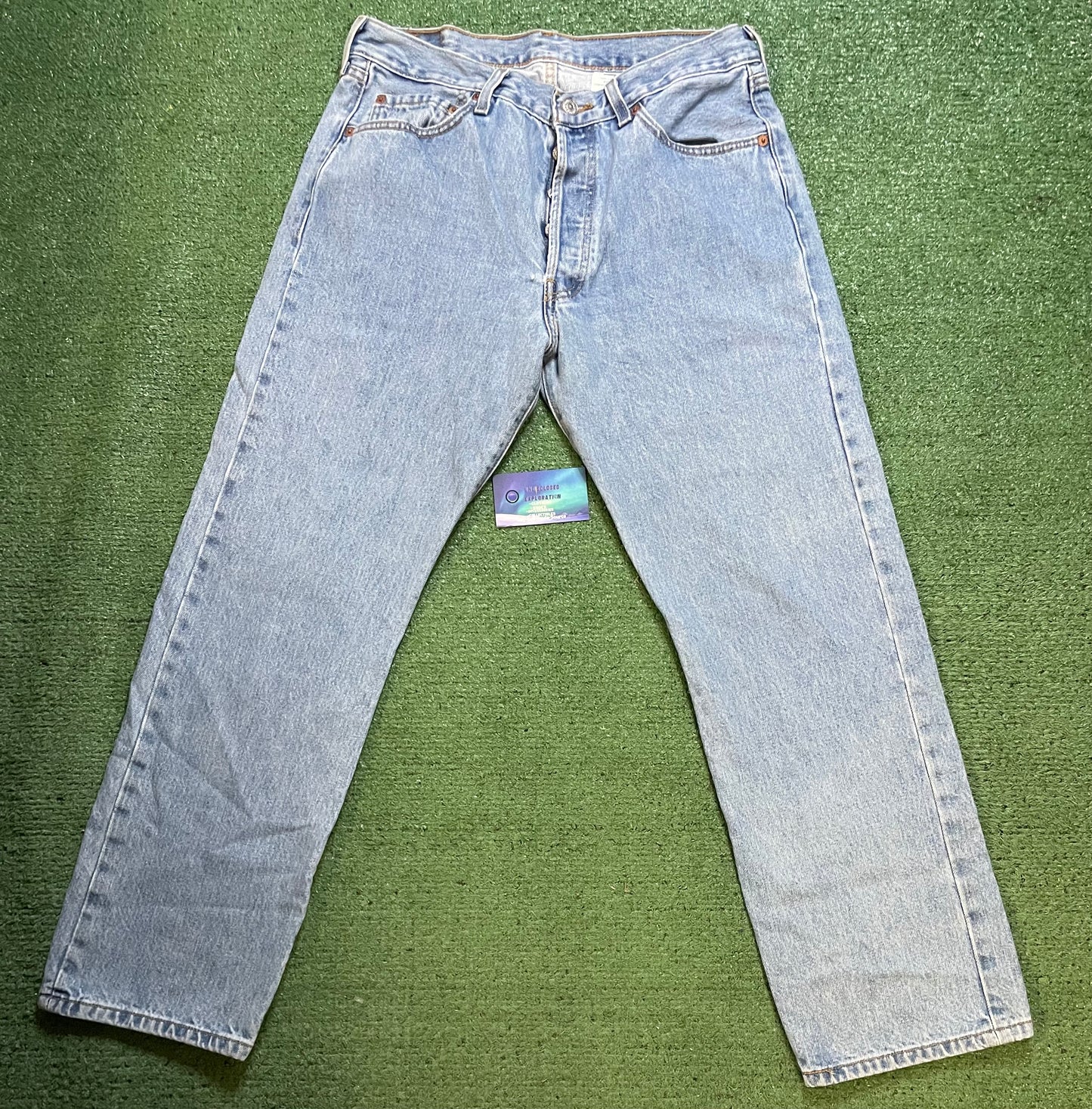 Vintage 1990s Levi 501 light wash jeans