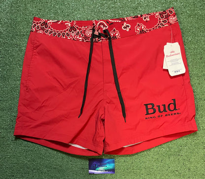 Budweiser king of bud red paisley shorts