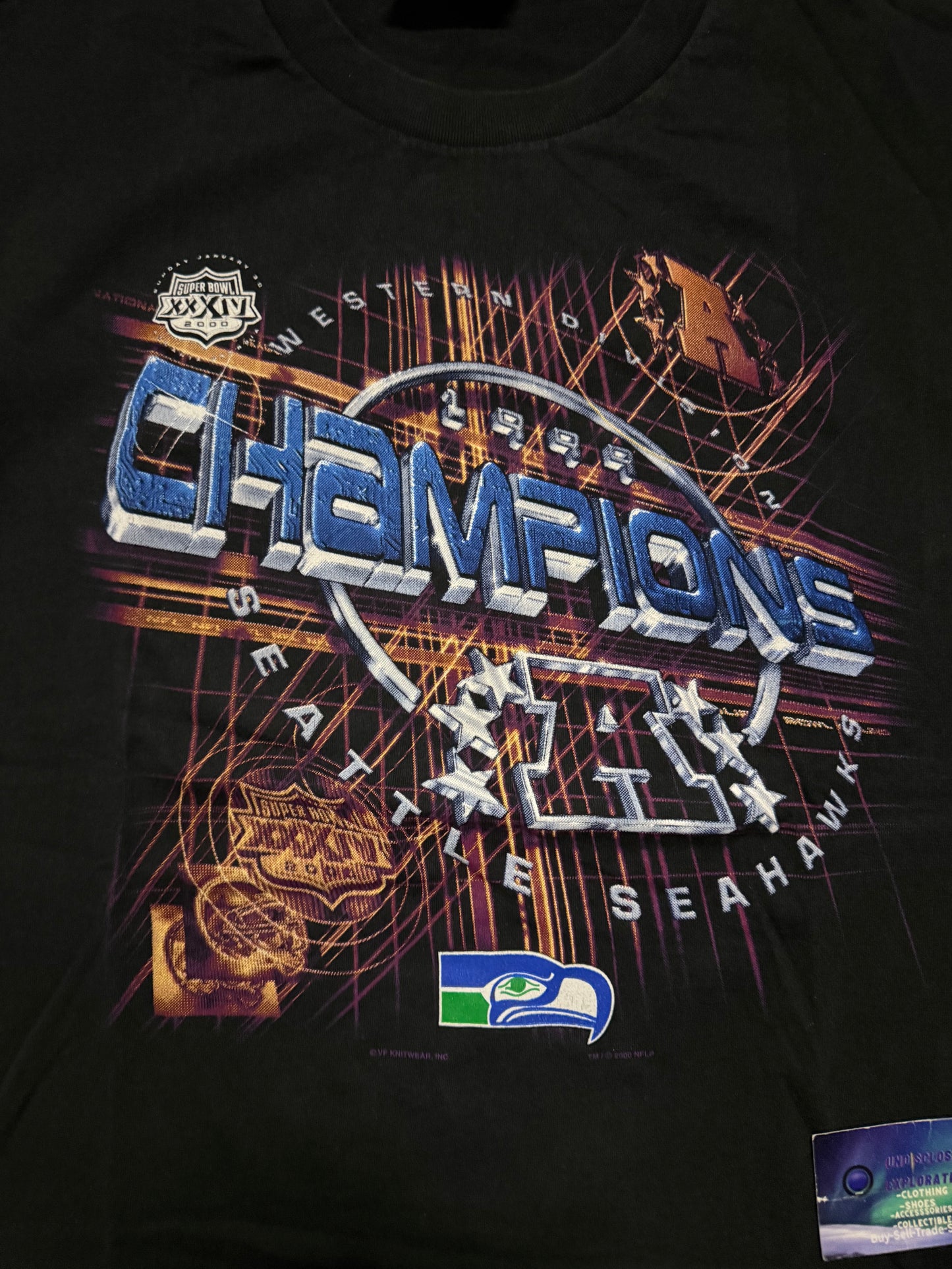 Vintage Seattle Seahawks 1999 AFC West Championship Shirt