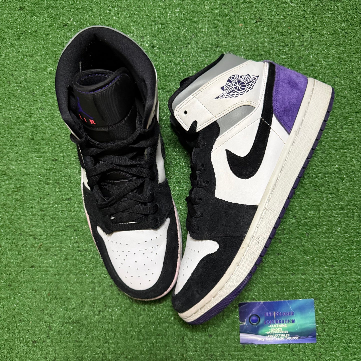 Jordan 1 Mid Varsity Purple 9 Men “Preowned”