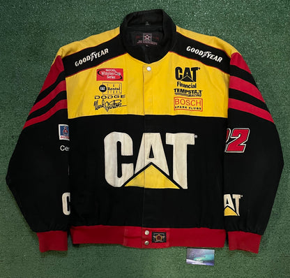 Vintage 1990s CAT racing nascar Jeff Hamilton jacket