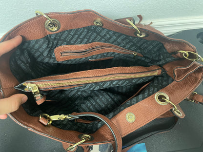 Steve Madden Bduna brown woven handbag