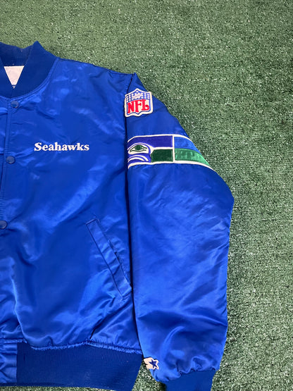 Vintage 1980s Seattle Seahawks satin starter jacket