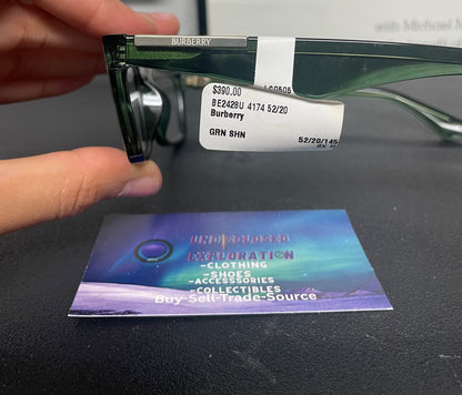 Burberry green and silver BE2428U glasses
