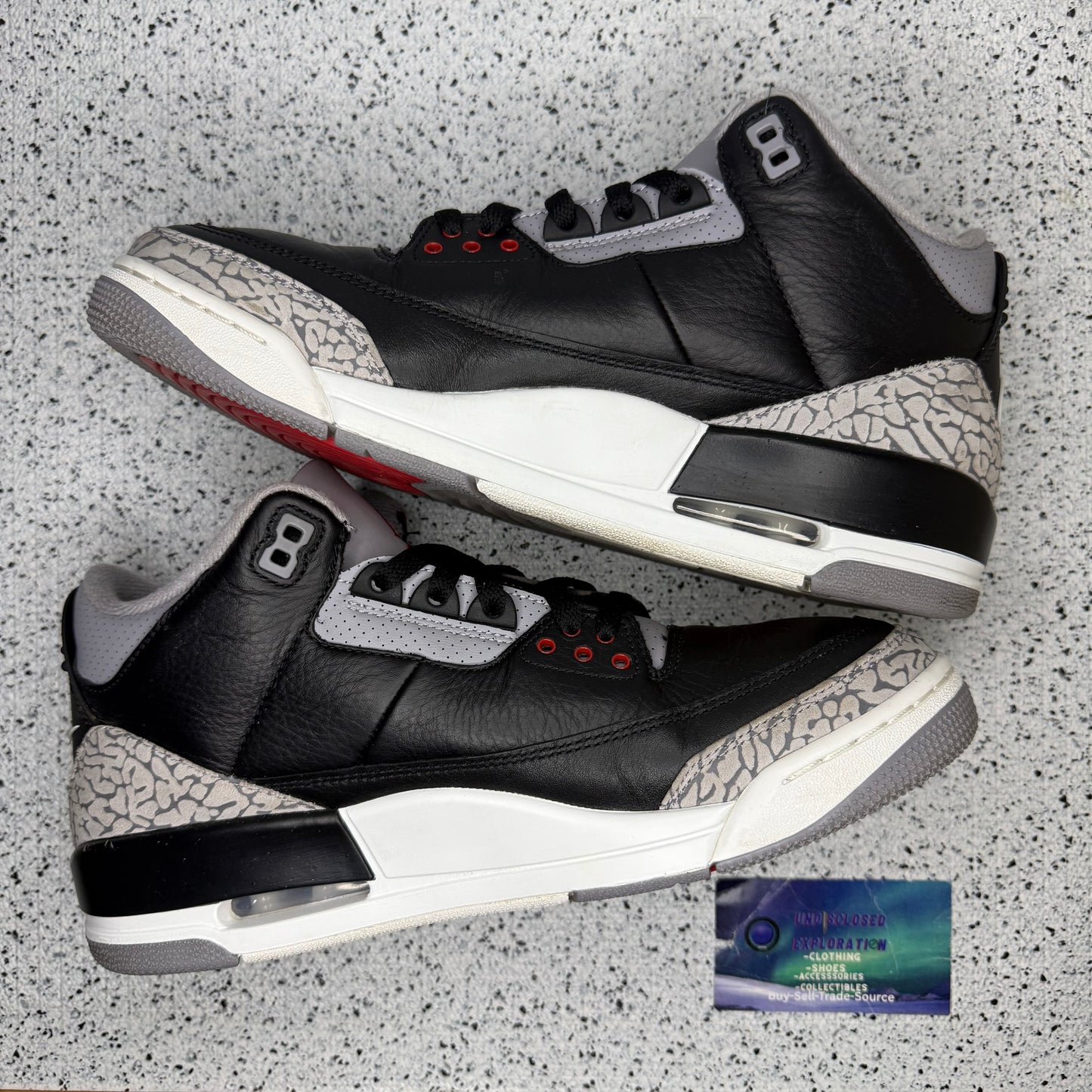 Jordan 3 Black Cement 9.5 Men “Preowned”