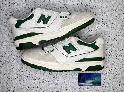 New Balance 550 White Green 9.5 Men/11 Women “Preowned”