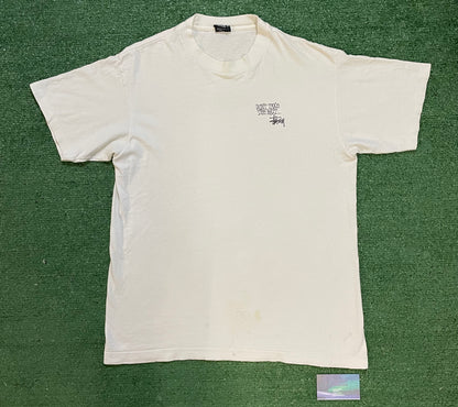 Vintage 1980s Stussy don’t take the bait fishing tee