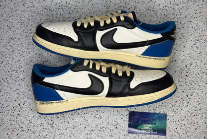 Jordan 1 Low Travis Scott Fragment 10 Men/11.5 Women “Preowned”