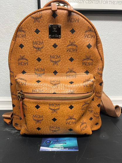 MCM Stark backpack cognac Visetos monogram