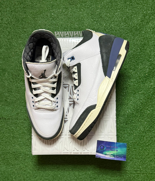 Jordan 3 A Ma Maniere Diffused Blue 10 Men/11.5 Women “Preowned”