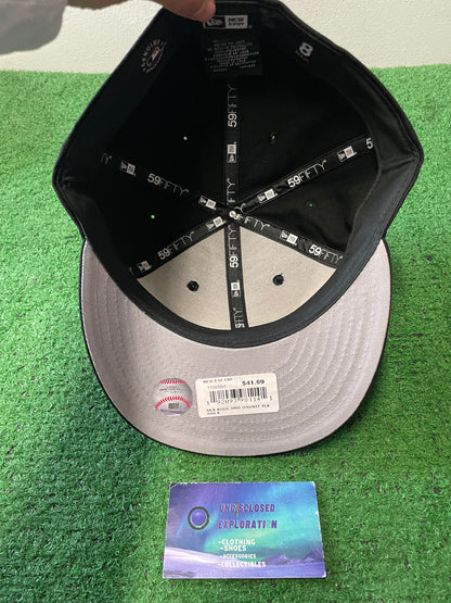 Washington nationals black white new era fitted hat
