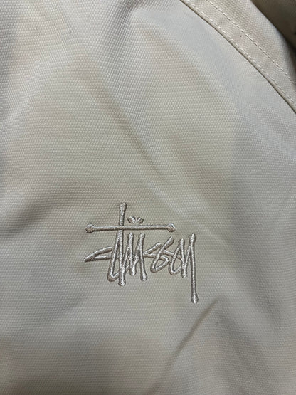 Stussy cream hooded jacket