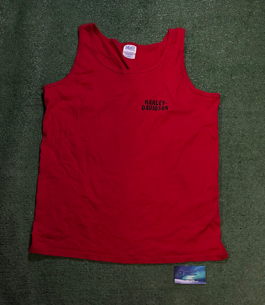 Harley Davidson red skull tank top