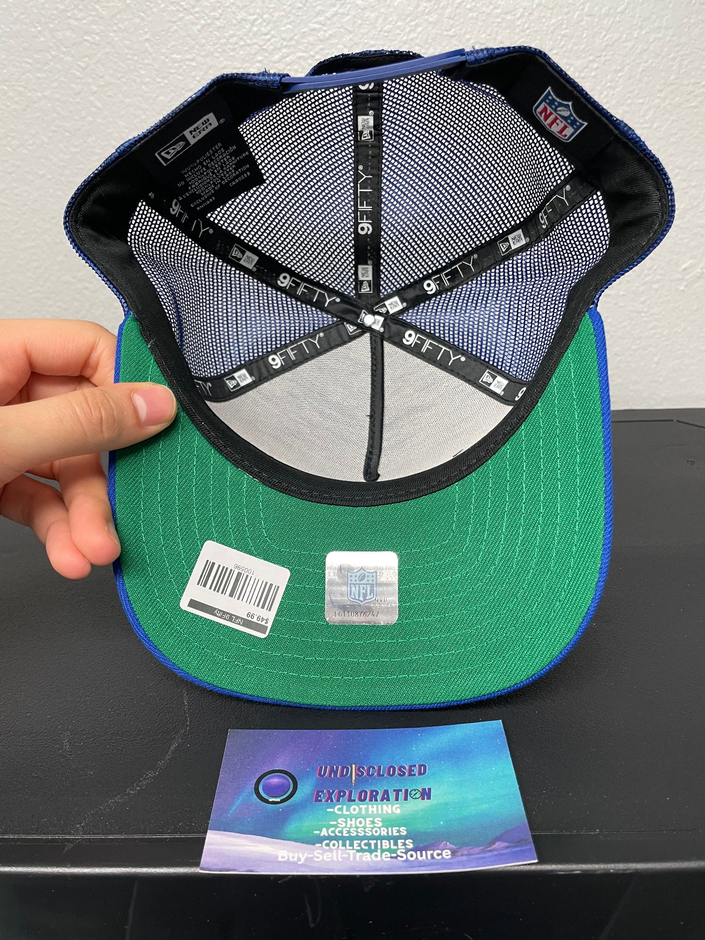 Seattle Seahawks royal blue and white hat