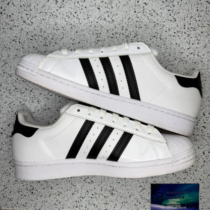 Adidas Superstar White Black 9 Men “Preowned”