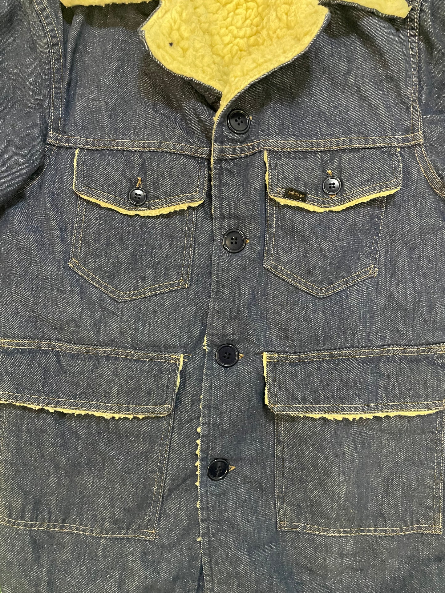 Vintage 1970s Roebucks Sherpa jean chore jacket