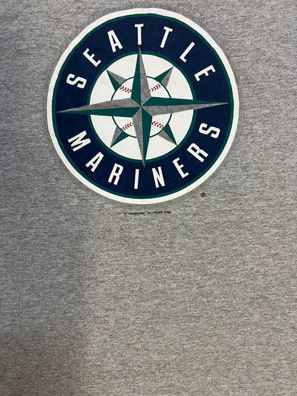 Vintage 2000s Seattle mariners grey logo tee