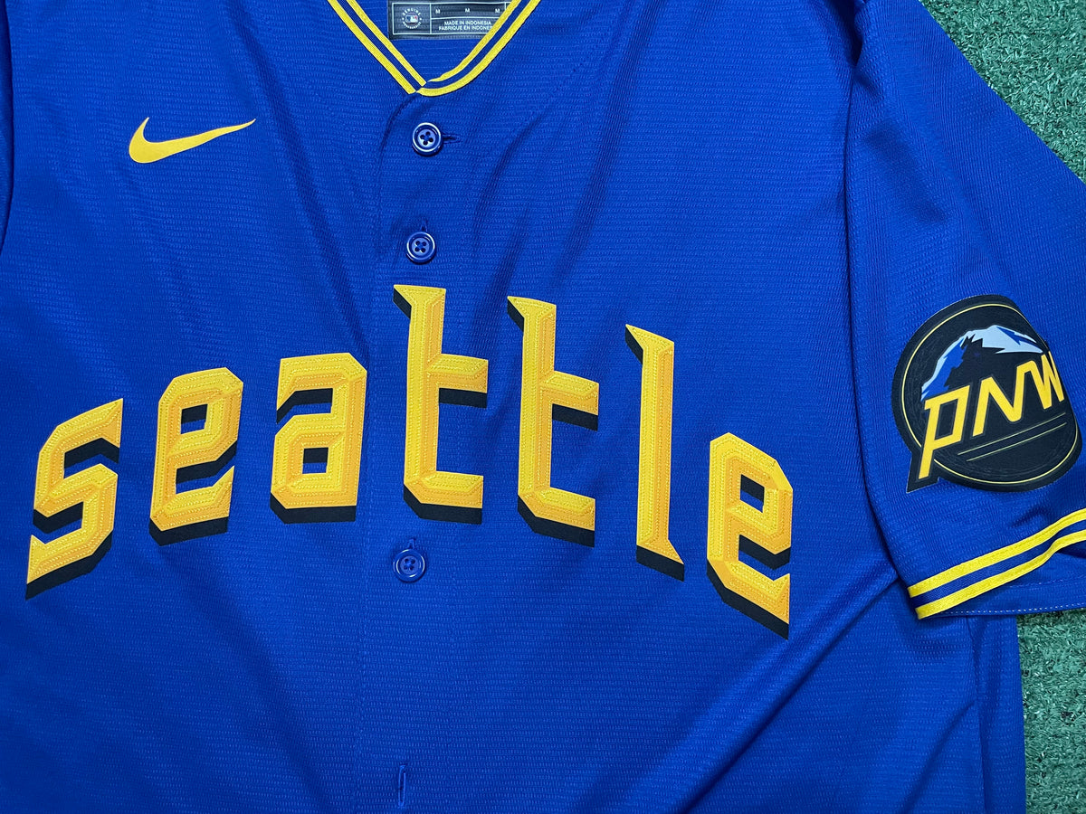 Seattle Mariners Blue & Gold Ichiro #51 baseball Jersey