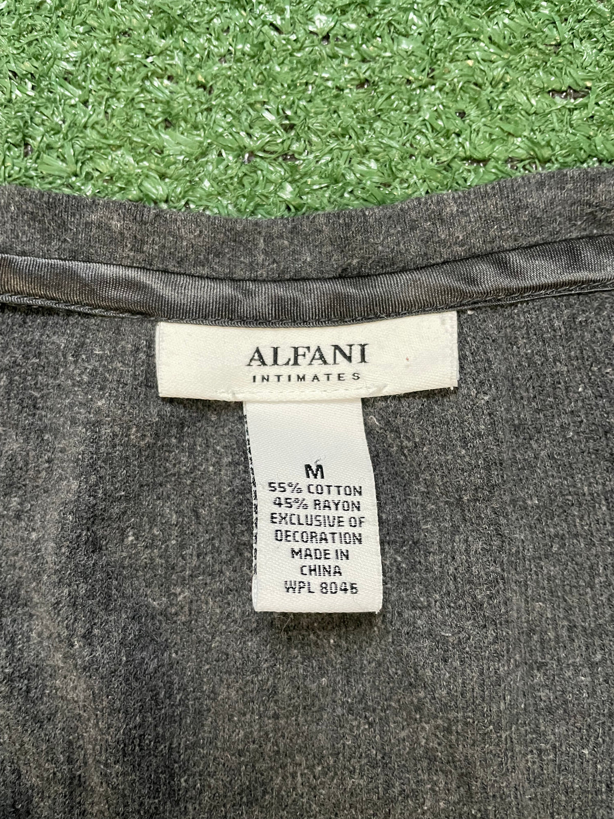 charcoal gray thermal longsleeve top Alfani