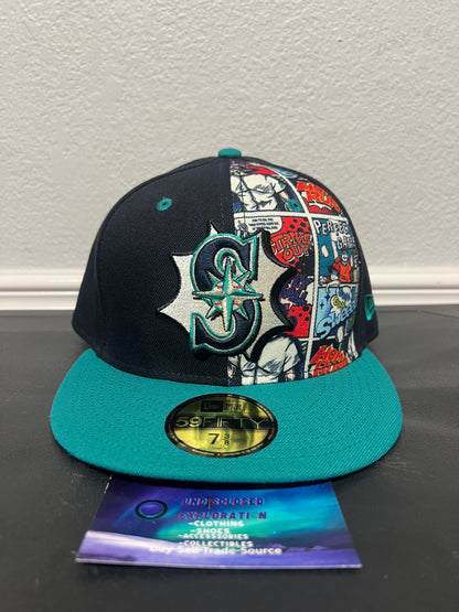 Seattle mariners comic fitted hat
