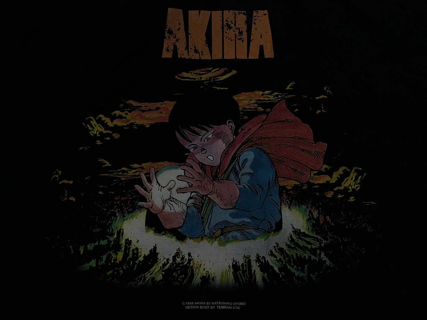 Akira anime temraw.vtg black tee