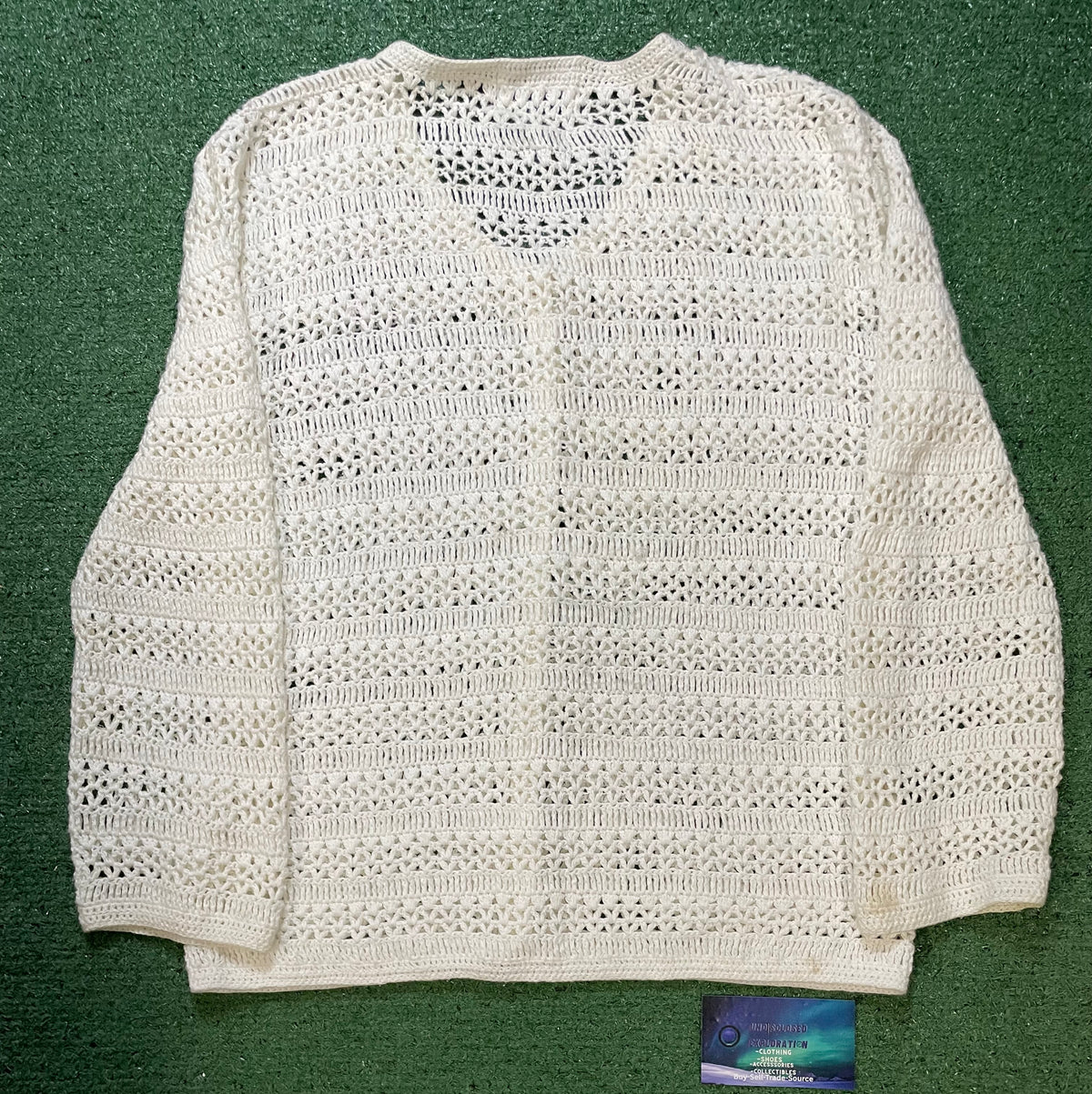 Vintage Carly St. Claire white knit cardigan